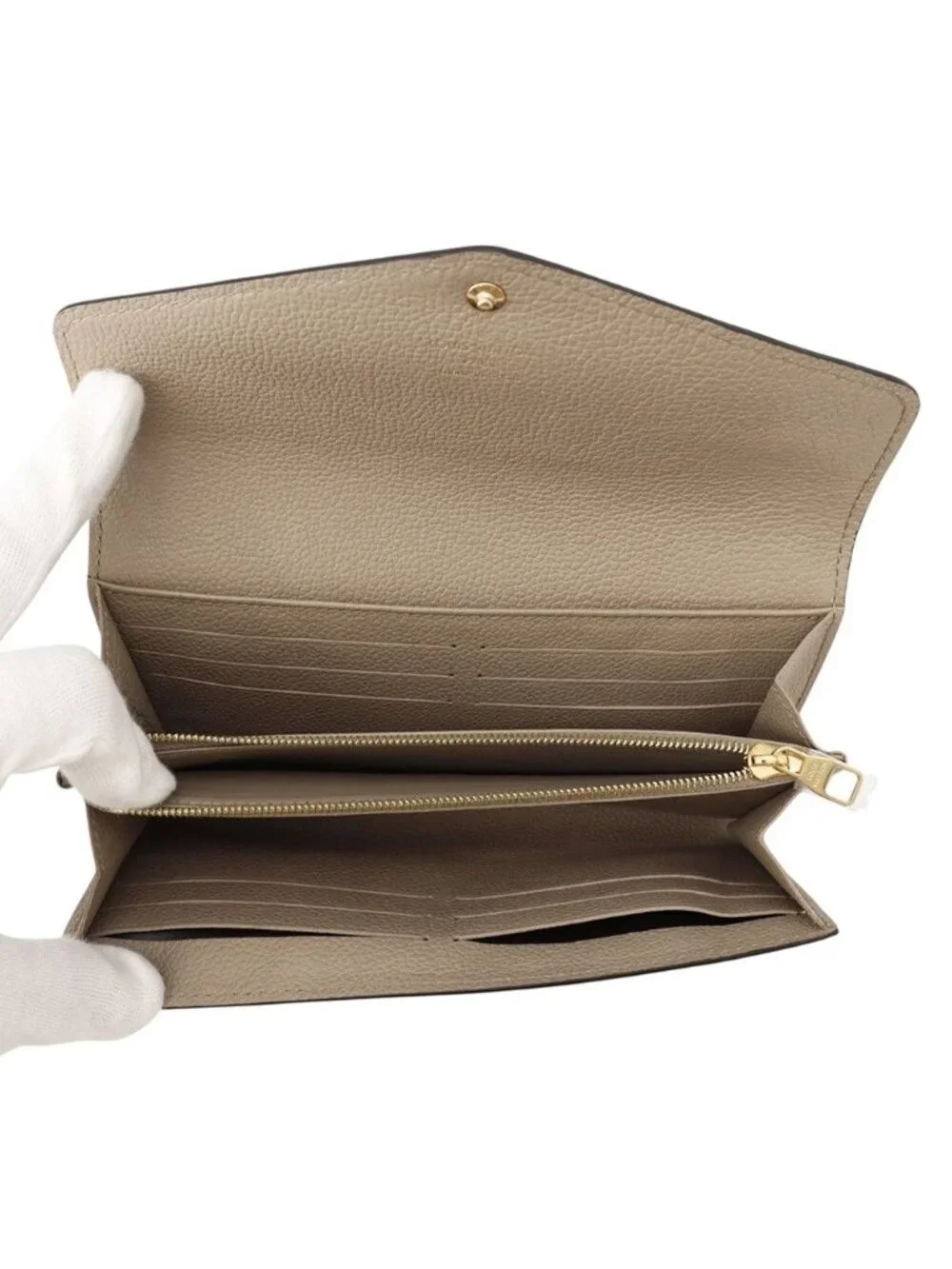 Louis Vuitton Wallet Monogram Empreinte Portefeuille Sarah NM Tourterelle